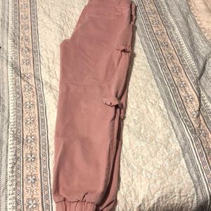 Pink cargo pants